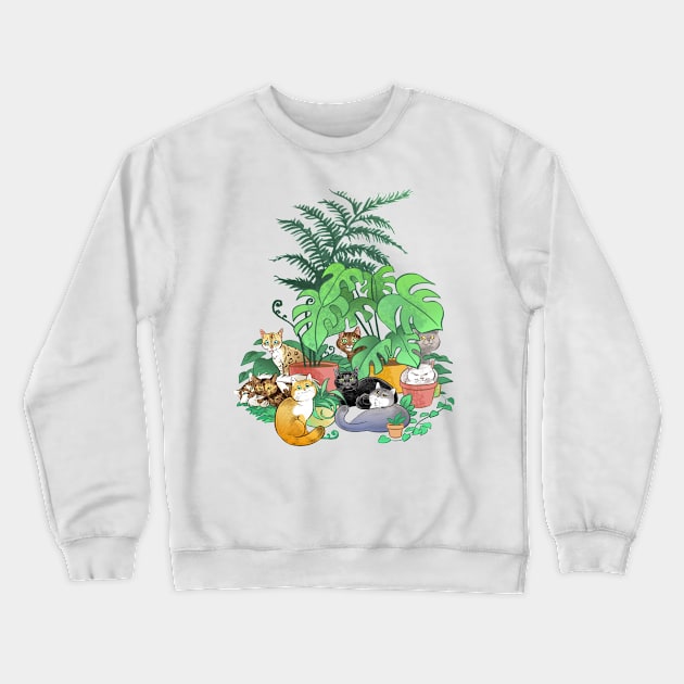 Cats and House Plants Crewneck Sweatshirt by aimeekitty